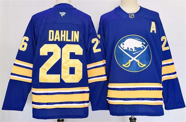 Men%27s Buffalo Sabres #26 Rasmus Dahlin Blue 2024-25 Stitched Jersey